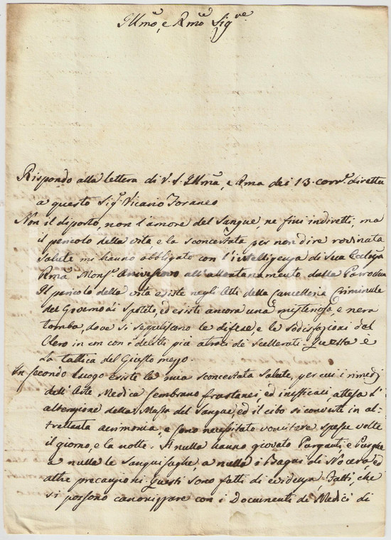 1833 MONTEFALCO Don Giuseppe PARDI contro le calunnie