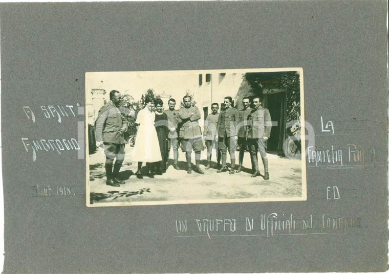 1918 VENEZIA ? WWI 82° Reggimento Fanteria Famiglia Col. Giuseppe PORTA *Foto