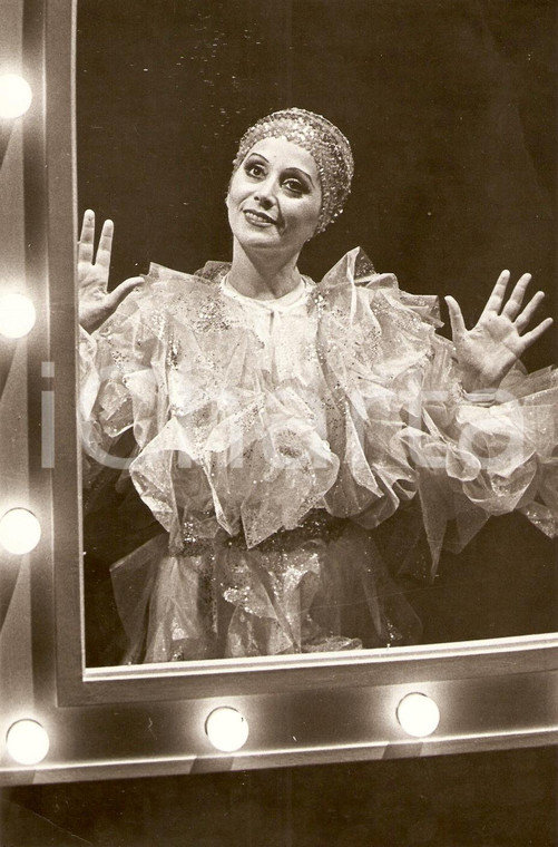 1980 circa TEATRO Miranda MARTINO durante spettacolo Ritratto *Fotografia