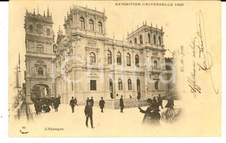 1900 EXPO PARIS Pavillon de l'Espagne *Carte postale ANIMEE FP VG