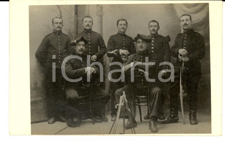 1915 ca WW1 FRANCIA Ufficiali 112°reggimento posano con le sciabole *Foto
