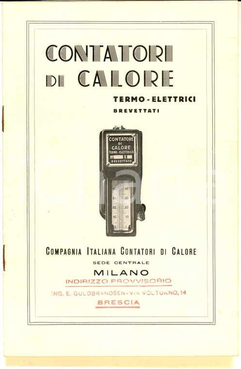 1950 MILANO Compagnia Italiana Contatori di Calore termoelettrici *Pubblicitario