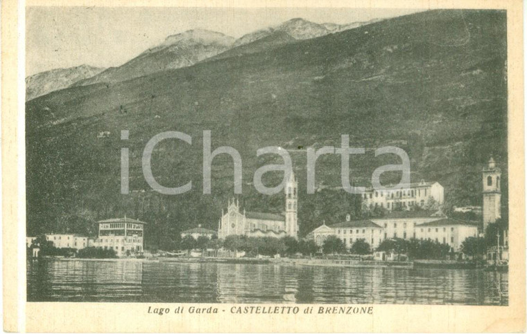 1954 BRENZONE SUL GARDA (VR) Panorama di CASTELLETTO *Cartolina FP VG