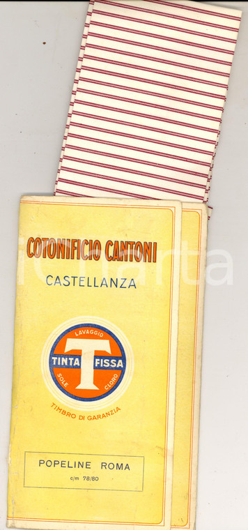 1960 ca CASTELLANZA Cotonificio CANTONI - Campione di popeline ROMA