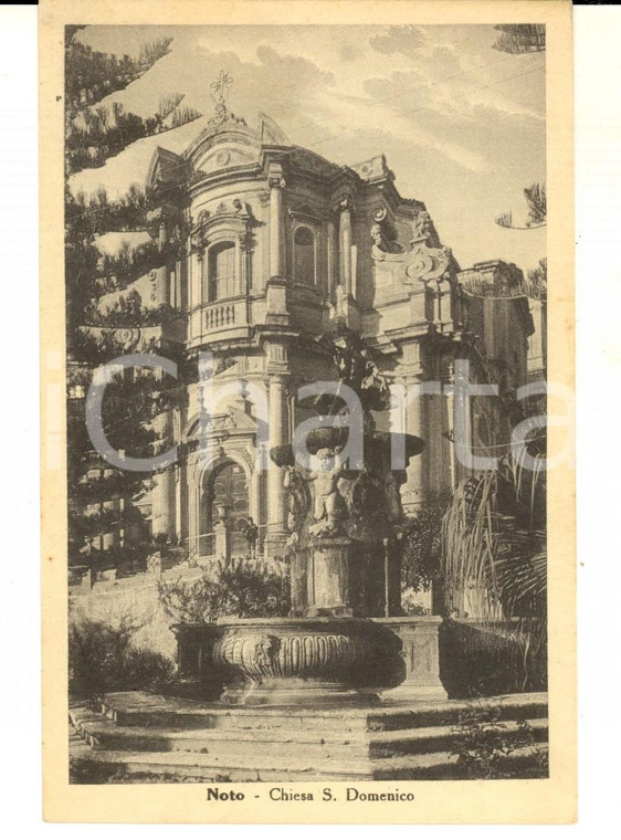 1930 ca NOTO (SR) Chiesa di SAN DOMENICO *Cartolina postale VINTAGE FP NV