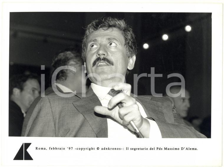 1997 Massimo D'ALEMA segretario Partito Democratico della Sinistra *Foto 24x17