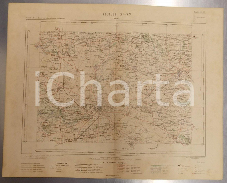 1879 PARIS Atlas département de la VENDEE  - Carte de NIORT