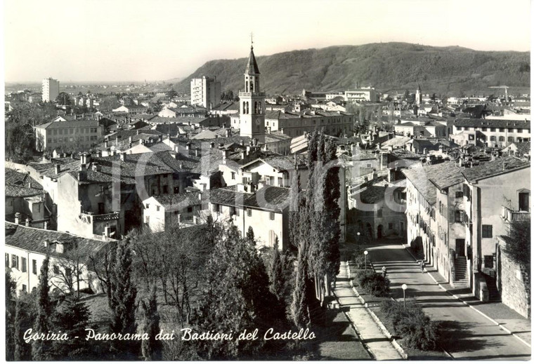 1962 GORIZIA Panorama dei BASTIONI dal castello *Cartolina FG VG