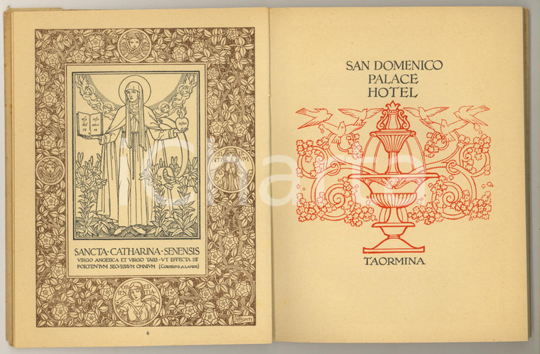 1930 ca TAORMINA - SAN DOMENICO Palace Hotel - Libretto illustrato DEUTSCH