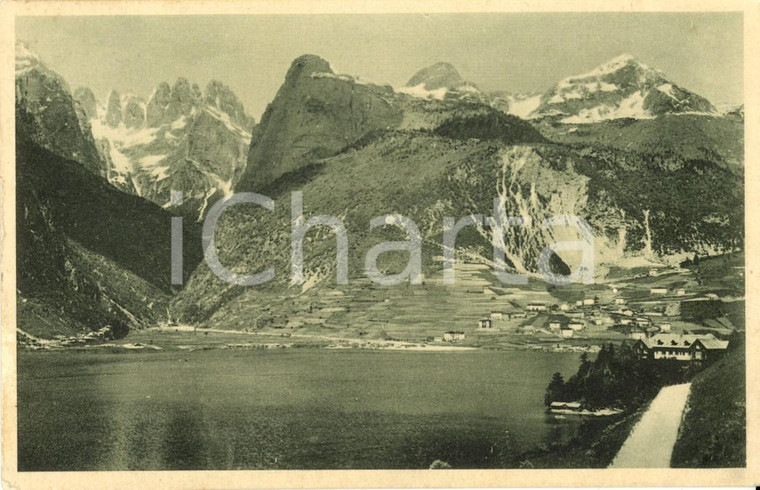 1938 MOLVENO (TN) DOLOMITI DI BRENTA Il lago con CAMPANILE BASSO e SFULMINI *FP