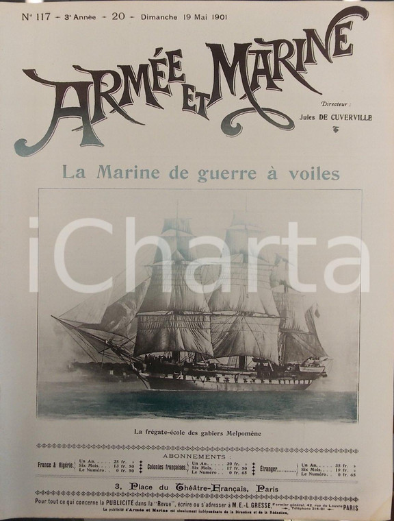 1901 ARMEE ET MARINE La Marine de guerre à voiles *Revue année III n° 117