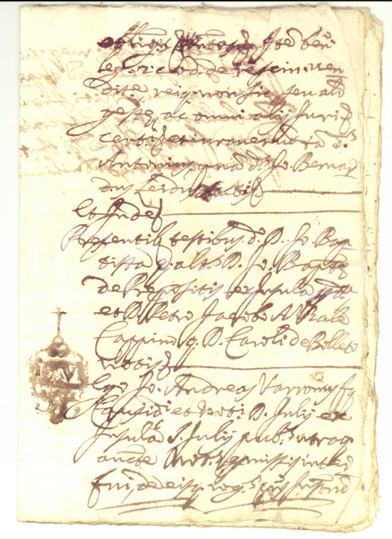 1698 BOLETO (VB) Storia ereditaria Maddalena FOLINA e famiglia *Manoscritto