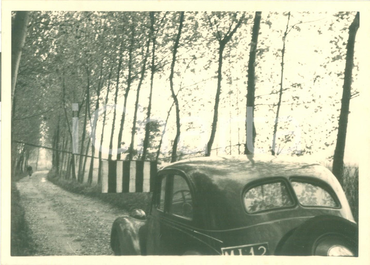 1950 VIGEVANO (PV) FIAT 508C Nuova Balilla 1100 persa in un bosco FOTOGRAFIA