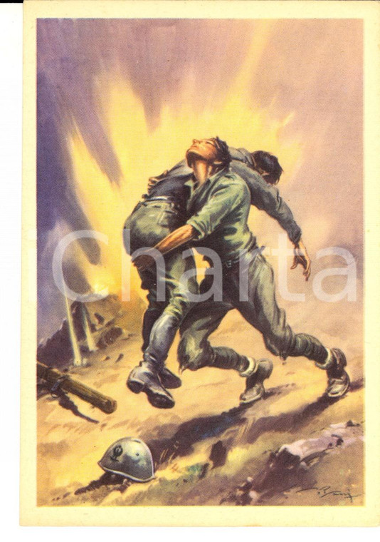 1941 ATTI EROICI Guardie P. S. - Antonio PAOLEMILIO *Cartolina illustrata FG NV