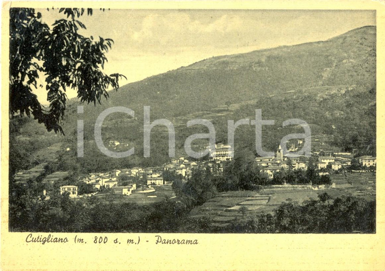 1951 CUTIGLIANO (PT) Panorama del paese *Cartolina postale FG VG