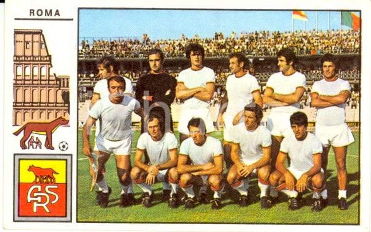 Album PANINI - CALCIATORI 1971 - 1972 Figurina ROMA *Formazione squadra titolare
