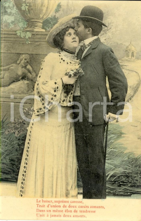 1907 INNAMORATI Le baiser supreme caresse *Cartolina VINTAGE FP VG