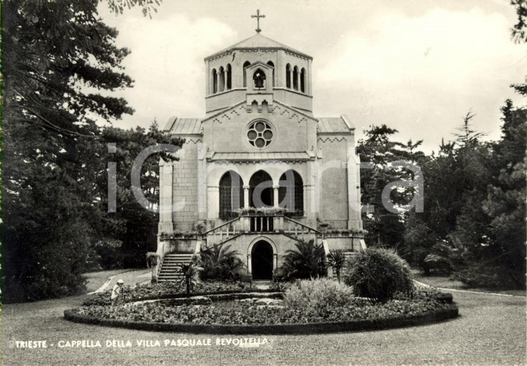 1961 TRISTE Cappella di villa PASQUALE REVOLTELLA *Cartolina postale FG VG