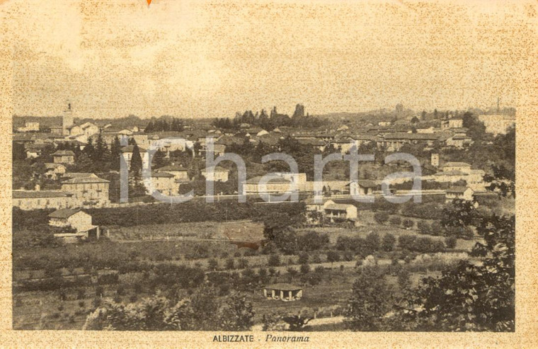 1943 ALBIZZATE (VA) Veduta panoramica del paese *Cartolina postale FP VG