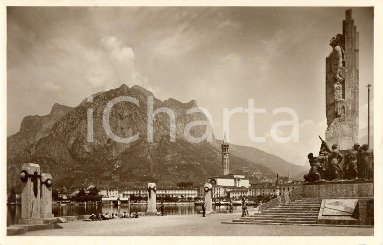 1934 LECCO Lago di COMO Monumento ai Caduti sul lungolago *ANIMATA FP VG