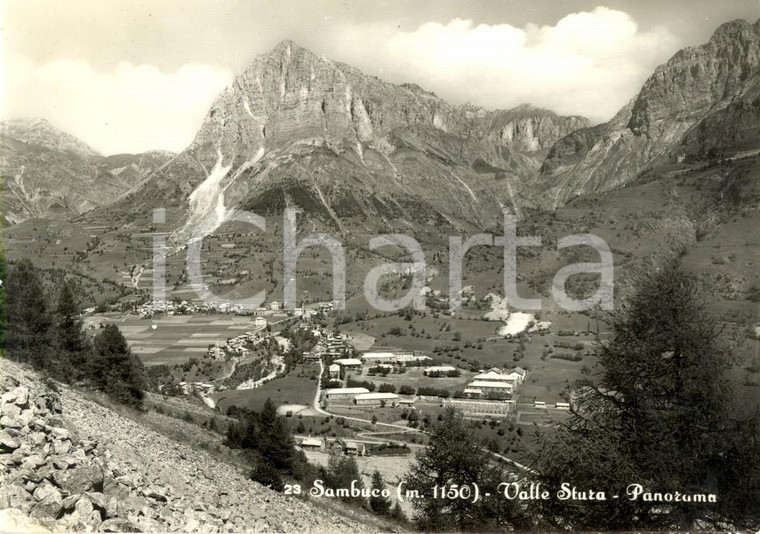 1960 SAMBUCO (CN) Panorama del paese e della Valle STURA *Cartolina FG VG