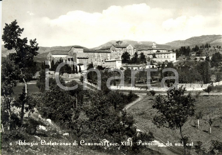 1967 VEROLI (FR) Panorama dell'Abbazia Cistercense di CASAMARI *Cartolina FG VG