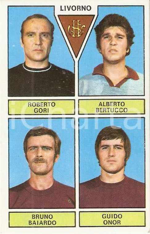 PANINI - CALCIATORI 1971 - 1972 Figurina LIVORNO Gori Bertucco Baiardo Onor (4)