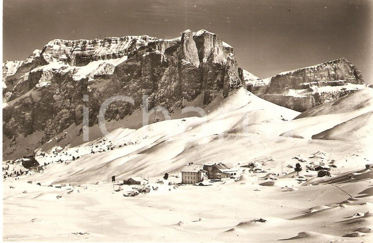 1958 BOLZANO Dolomiti Rifugio Passo SELLA e Boè *Cartolina FP VG