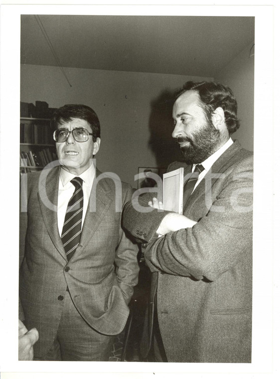 1985 ca POLITICA Vittorio MERLONI e Ottaviano DEL TURCO - Foto 18x24 cm