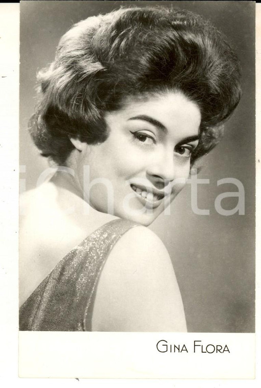 1955 ca PARIS MUSICA Ritratto della cantante GINA FLORA *Foto seriale 9x14