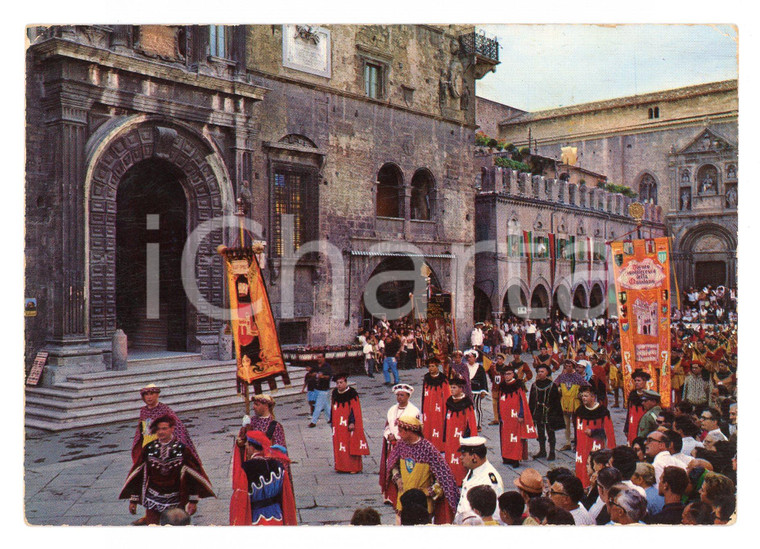 1977 ASCOLI PICENO Torneo Cavalleresco della QUINTANA *Cartolina ANIMATA FG VG