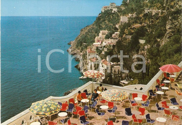 1975 ca CONCA DEI MARINI (SA) Vista dall'Hotel Saraceno *Cartolina FG NV