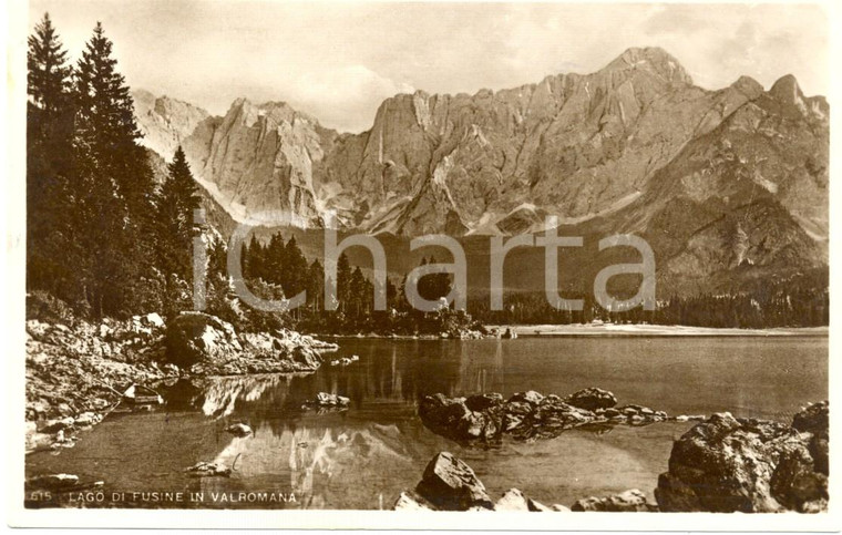 1941 TARVISIO (UD) Lago di FUSINE in VALROMANA Panorama *Cartolina postale FP VG