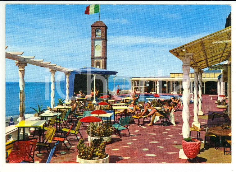 1970 ca CAVI DI LAVAGNA (GE) Bagni ARCOBALENO *Cartolina VINTAGE FG NV