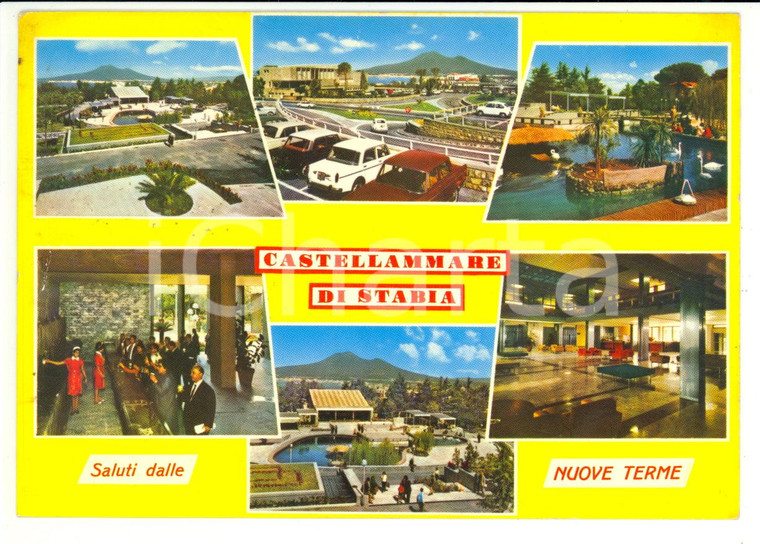 1968 CASTELLAMMARE DI STABIA (NA) Nuove Terme - Vedutine Cartolina VINTAGE FG VG