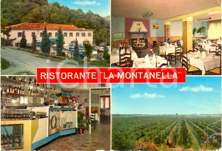1968 ARQUA' PETRARCA (PD) Vedutine Ristorante LA MONTANELLA *Cartolina FG VG