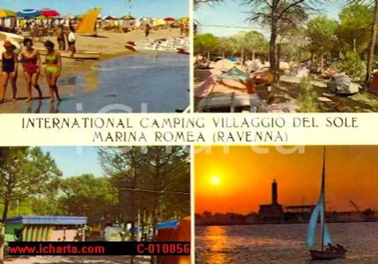 1968 MARINA ROMEA (RA) International Camping VILLAGGIO DEL SOLE *Vintage FG VG