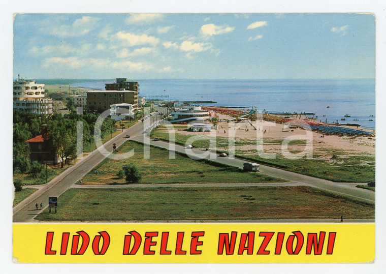 1974 FERRARA Scorcio panoramico Lido delle NAZIONI *Cartolina VINTAGE FG VG