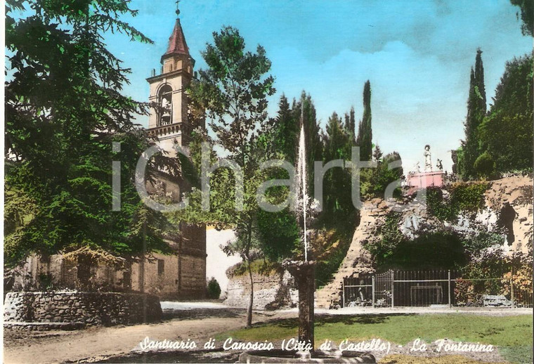 1960 ca CITTA' DI CASTELLO (PG) Santuario di CANOSCIO Fontanina *Cartolina FG NV