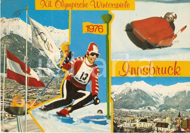 1975 INNSBRUCK XII Olympische Winterspiele Olimpiadi Invernali *Cartolina FG VG