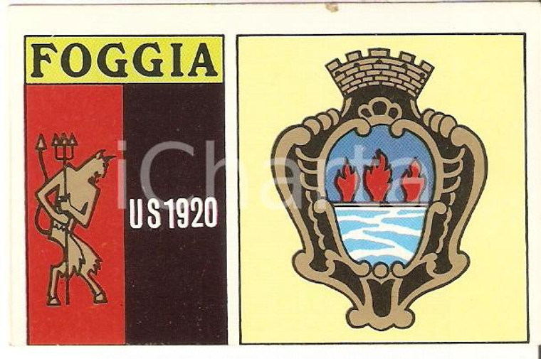 PANINI - CALCIATORI 1971 - 1972 Stemma US FOGGIA *Figurina n. 40