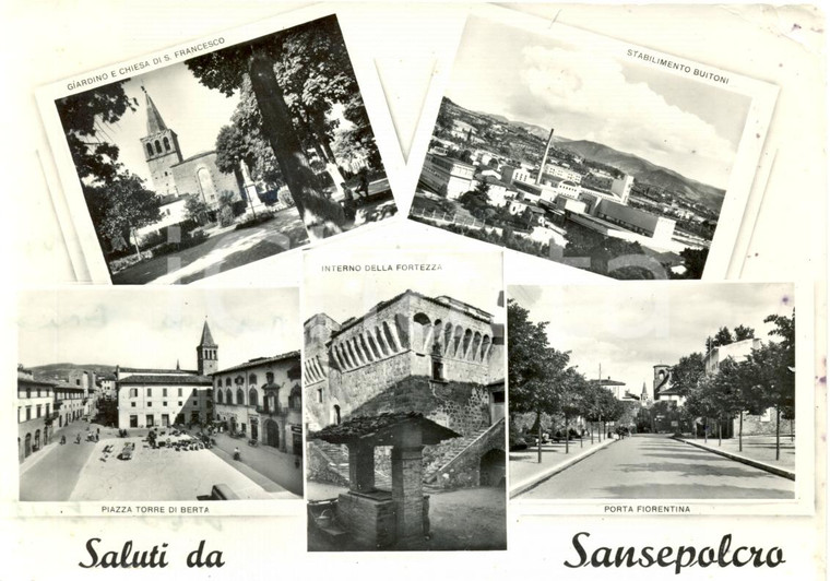 1966 SANSEPOLCRO (AR) Vedutine della città *Cartolina animata FG VG