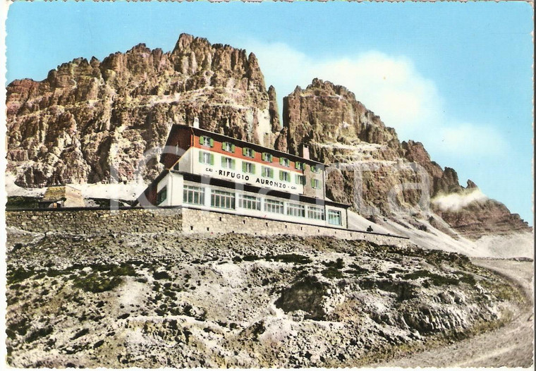 1961 TRE CIME DI LAVAREDO (BL) Rifugio Auronzo - Timbro CAI *Cartolina FG VG