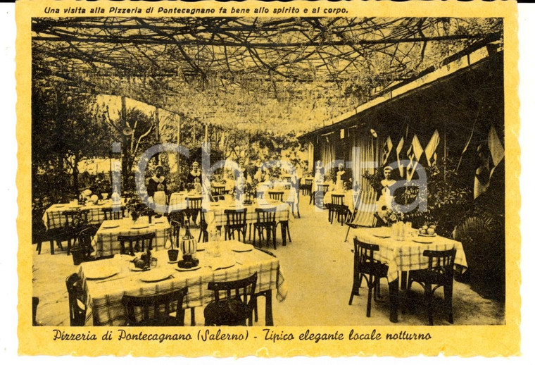 1950 ca PONTECAGNANO (SA) Pizzeria e locale notturno di Edoardo NEGRI ^Cartolina