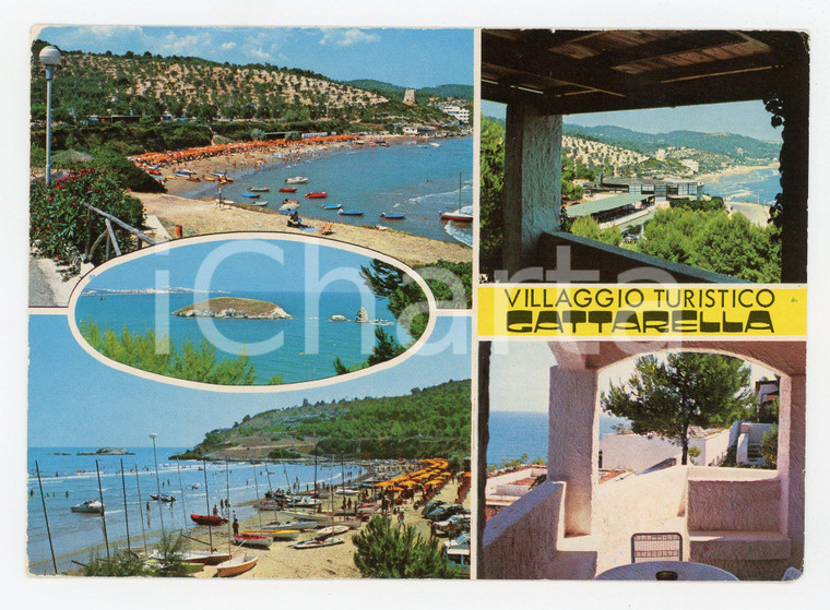 1980 ca VIESTE (FG) Centro Turistico GATTARELLA Vedutine Cartolina VINTAGE FG VG