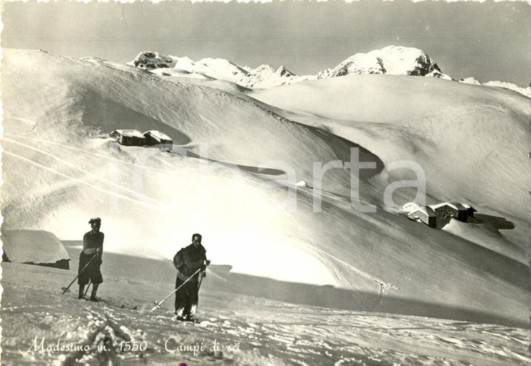 1952 MADESIMO (SO) Sciatori in discesa sul campo innevato *FG VG