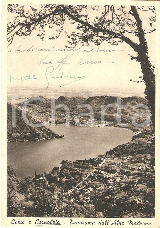 1933 CERNOBBIO (CO) Panorama dall'ALPE MADRONA *Cartolina FG VG