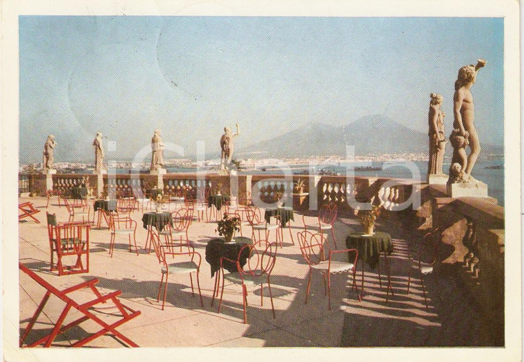 1960 NAPOLI Terrazza dell' HOTEL EXCLESIOR Vintage *Cartolina FG VG