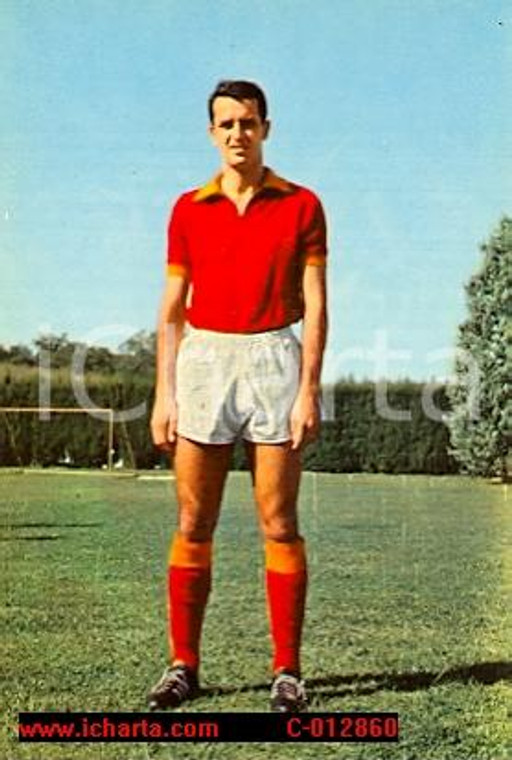 1966 Roma calcio CARPENETTI FRANCESCO cartolina postale autentica