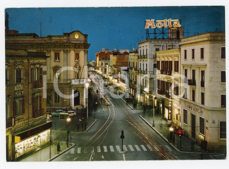 1972 BRINDISI Corso GARIBALDI Pubblicità MOTTA *Cartolina VINTAGE FG VG
